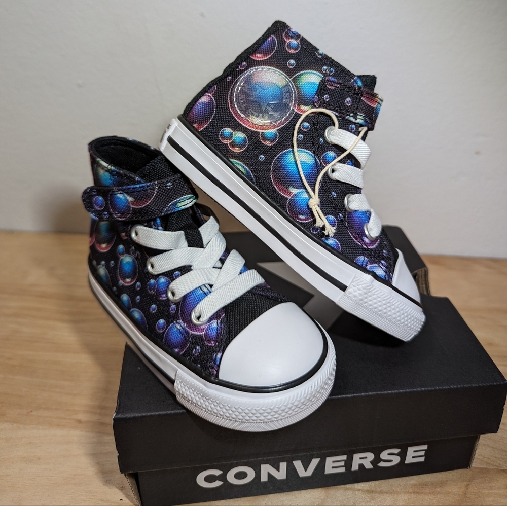 Converse Chuck Taylor All Star High Top Sneakers With Bubble Print Size 6 infant